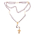 Gold plated amethyst rosary, 'Cross of Salvation' - Gold Plated Amethyst Rosary Crafted in Bali (image 2c) thumbail