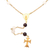 Gold plated moonstone and garnet rosary, 'Delightful Faith' - Gold Plated Moonstone and Garnet Rosary from Bali