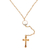 Gold plated cultured pearl rosary, 'Glowing Cross' - 22k Gold Plated Cultured Pearl Rosary from Bali (image 2d) thumbail