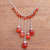 Carnelian waterfall necklace, 'Sunset Cascade' - Carnelian Waterfall Necklace Crafted in Bali (image 2) thumbail
