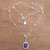 Amethyst and cultured pearl pendant necklace, 'Wreathed Beauty' - Amethyst and Cultured Pearl Pendant Necklace from Bali (image 2b) thumbail