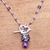 Amethyst pendant necklace, 'Lovely Bundle' - Amethyst Link Pendant Necklace from Bali (image 2) thumbail