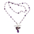 Amethyst pendant necklace, 'Lovely Bundle' - Amethyst Link Pendant Necklace from Bali thumbail