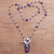 Amethyst pendant necklace, 'Lovely Bundle' - Amethyst Link Pendant Necklace from Bali
