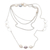 Cultured pearl station necklace, 'Stylish Charm' - Modern Cultured Pearl Station Necklace from Bali thumbail
