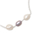 Cultured pearl station necklace, 'Stylish Charm' - Modern Cultured Pearl Station Necklace from Bali (image 2d) thumbail