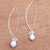 Cultured pearl dangle earrings, 'Glowing Fruit' - Cultured Pearl Cluster Dangle Earrings from Bali (image 2b) thumbail