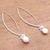 Cultured pearl dangle earrings, 'Glowing Fruit' - Cultured Pearl Cluster Dangle Earrings from Bali (image 2c) thumbail