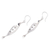 Sterling silver dangle earrings, 'Leafy Shapes' - Swirl Pattern Sterling Silver Dangle Earrings from Bali