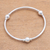 Sterling silver bangle bracelet, 'Round Trio' - Orb Motif Sterling Silver Bangle Bracelet from Bali (image 2) thumbail