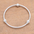 Sterling silver bangle bracelet, 'Round Trio' - Orb Motif Sterling Silver Bangle Bracelet from Bali (image 2b) thumbail
