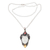 Garnet and citrine pendant necklace, 'Silent Muse' - Citrine and Garnet Pendant Necklace from Bali thumbail