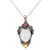 Garnet and citrine pendant necklace, 'Silent Muse' - Citrine and Garnet Pendant Necklace from Bali (image 2c) thumbail