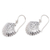 Sterling silver dangle earrings, 'Gleaming Clam Shells' - Sterling Silver Clam Shell Dangle Earrings from Bali