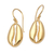 Gold plated sterling silver dangle earrings, 'Cowry Shell' - Gold Plated Sterling Silver Cowry Shell Dangle Earrings