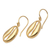 Gold plated sterling silver dangle earrings, 'Cowry Shell' - Gold Plated Sterling Silver Cowry Shell Dangle Earrings