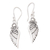 Sterling silver dangle earrings, 'Flirty Wings' - Wing-Shaped Sterling Silver Dangle Earrings from Bali thumbail