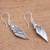 Ohrhänger aus Sterlingsilber, „Flirty Wings“ – flügelförmige Ohrhänger aus Sterlingsilber aus Bali