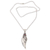 Garnet pendant necklace, 'One Wing' - Wing-Themed Garnet Pendant Necklace from Bali (image 2a) thumbail