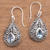 Blue topaz dangle earrings, 'Balinese Dewdrop' - Artisan Crafted Balinese Blue Topaz and Silver Earrings (image 2) thumbail