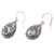 Blue topaz dangle earrings, 'Balinese Dewdrop' - Artisan Crafted Balinese Blue Topaz and Silver Earrings (image 2c) thumbail