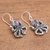 Amethyst dangle earrings, 'Lovely Tentacles' - Octopus-Themed Amethyst Dangle Earrings from Bali