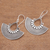 Ohrhänger aus Sterlingsilber - Verzierte fächerförmige balinesische Silber-Ohrhänger