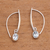 Blue topaz dangle earrings, 'Elegant Ellipses' - Elliptical Blue Topaz Dangle Earrings from Bali (image 2b) thumbail