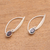 Garnet dangle earrings, 'Elegant Ellipses' - Elliptical Garnet Dangle Earrings from Bali (image 2c) thumbail