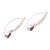 Garnet dangle earrings, 'Elegant Ellipses' - Elliptical Garnet Dangle Earrings from Bali (image 2e) thumbail