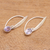 Amethyst dangle earrings, 'Elegant Ellipses' - Elliptical Amethyst Dangle Earrings from Bali (image 2d) thumbail