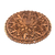 Wood relief panel, 'Round Lotus' - Round Floral Suar Wood Relief Panel from Bali (image 2b) thumbail