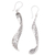 Sterling silver dangle earrings, 'Curving Weave' - Weave Pattern Sterling Silver Dangle Earrings from Java (image 2a) thumbail