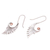 Gold accented sterling silver drop earrings, 'Secret Flight' - Gold Accented Sterling Silver Wing Drop Earrings from Bali (image 2c) thumbail