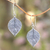 Sterling silver dangle earrings, 'Mangrove Leaf' - Handcrafted Balinese Leaf Theme Silver 925 Earrings (image 2) thumbail