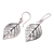 Sterling silver dangle earrings, 'Mangrove Leaf' - Handcrafted Balinese Leaf Theme Silver 925 Earrings (image 2d) thumbail