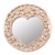 Espejo de pared de madera - Espejo de pared de madera en forma de corazón floral blanqueado