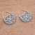 Sterling silver hoop earrings, 'Balinese Delight' - Swirling Openwork Sterling Silver Hoop Earrings from Bali (image 2b) thumbail