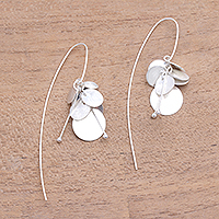 Featured review for Sterling silver dangle earrings, Dancing Abstraction