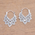 Sterling silver hoop earrings, 'Beautiful Pattern' - Patterned Sterling Silver Hoop Earrings from Bali (image 2) thumbail