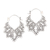 Sterling silver hoop earrings, 'Beautiful Pattern' - Patterned Sterling Silver Hoop Earrings from Bali thumbail