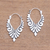 Sterling silver hoop earrings, 'Elegant Beauty' - Artisan Crafted Sterling Silver Hoop Earrings from Bali thumbail