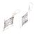 Sterling silver dangle earrings, 'Curved Bliss' - Curved Floral Sterling Silver Dangle Earrings from Bali (image 2c) thumbail
