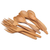 Teak wood fork and spoon set, 'Nature's Course' (12 piece) - Teak Wood Fork and Spoon Set from Bali (12 Piece)