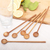 Teak wood iced tea spoons, 'Fresh Drink' (set of 6) - Handmade Teak Wood Iced Tea Spoons from Bali (Set of 6)