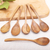 Teak wood spoons, 'Warm Memory' (set of 6) - Handcrafted Teak Wood Spoons from Bali (Set of 6) thumbail