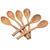 Teak wood spoons, 'Warm Memory' (set of 6) - Handcrafted Teak Wood Spoons from Bali (Set of 6) (image 2a) thumbail