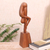 Wood sculpture, 'Yoga Expert' - Hand-Carved Yoga-Themed Suar Wood Sculpture from Bali (image 2) thumbail