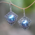Pendientes colgantes de perlas mabe cultivadas, 'Sky Houses' - Pendientes colgantes de perlas cultivadas azules de Bali