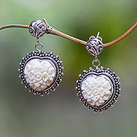 Sterling silver dangle earrings, Luminous Petals